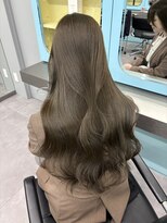 ノー バイ イオエ 西梅田(no. by ioe)&nbsp;ブリーチなしカラー/髪質改善/ミルクティーベージュ/小顔ヘア