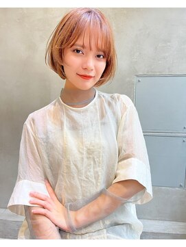 エイミー(Aimee) Aimee 町田　レイヤーボブ×ピンクベージュ