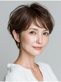 クラゲヘアー/小顔/ココアベージュ/オリーブグレー/川西