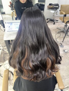 アジールヘア 所沢プロペ通り店(agir hair) インナーカラー ミルクティーベージュ 所沢