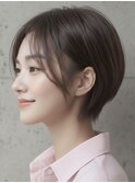 大人可愛い20代30代40代 大人ショートボブ×ダークアッシュ