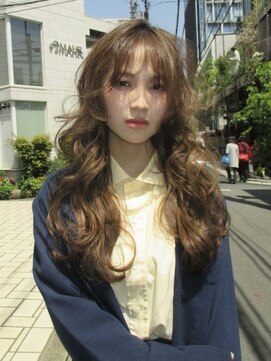 アクアオモテサンドウ(ACQUA omotesando) ◯ロングレイヤー/オリーブベージュ/ブリーチなしダブルカラー