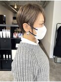 四ツ橋美容室★roots★ブリーチ無し白髪ぼかし★ショートカット