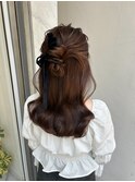 ふわふわカチモリハーフアップ♪