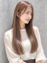 エードット(a.) 縮毛矯正×ゴールドブラウンストレートロングツヤ