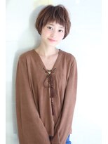 オーロ 宝塚店(ORO)&nbsp;ローライトアッシュブラウン大人かわいい小顔ワンサイドショート