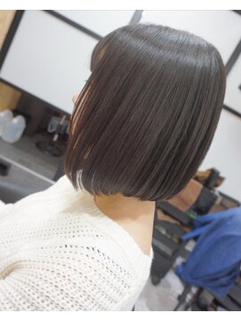 ヘアテリア リュウ 大塚(hair teria ryu) 縮毛矯正×スクルールカットボブ