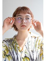 クシュ 所沢東口店(kusyu...) ダブルカラーふわふわショート×眉上バング×前髪パッツン×所沢