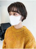 ショートパーマ_グレージュカラーボブウルフ_ba421541