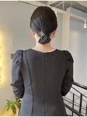 20代30代タイトヘア！お呼ばれ大人っぽ銀箔ヘアセット！シニョン