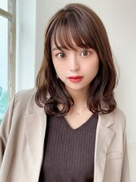 大人かわいい 2wayバング  グレージュ くびれヘア 髪質改善