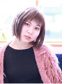 小顔美シルエット　耳かけショートボブ♪