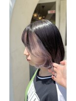 カルム(calme)&nbsp;インナーカラー/ボブ/ホワイトパープル