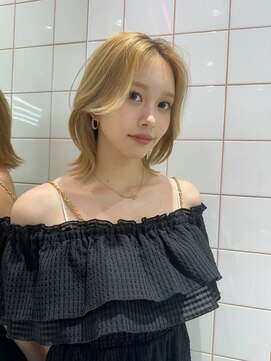 ロンド ストラーダ 心斎橋(Lond strada) レイヤーボブ×ハイトーン[心斎橋/髪質改善]