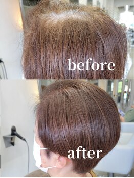 クロア(CHROIR)の写真/白髪染めを思いっきり楽しむ♪暗め～明るめまで幅広く対応◎上品なカラーで自然な美しさを引き出す―。