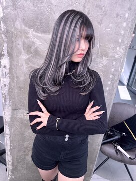 キング 梅田(K!ng) 縮毛矯正髪質改善ハイライトレイヤーカット梅田美容室エクステ