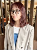 ブリーチなしダブルカラーチェリーレッド
