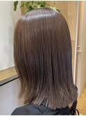 ミルクティーベージュダブルカラーケアブリーチグレージュ40代