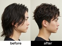 扱いやすさNo1のメンズ・センターパートスタイル[メンズ/メンズパーマ/メンズカット/Men's]