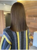 切りっぱなしロブ×まろやかグレージュ