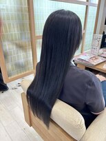 アドラーブル 長岡リップス旭岡店(adorable)&nbsp;艶髪ネイビーグレーアッシュブラック 髪質改善夏カラー秋カラー