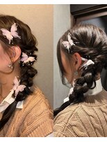 ビーズ(B’s) フルゆわツイン編みアレンジ