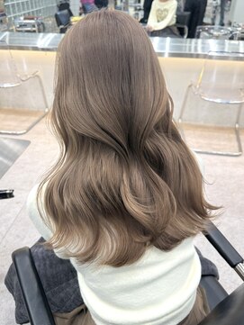 サンクプロジェクト(cinq PROJECT) ブリーチダブルカラーラベンダーミルクティーベージュレイヤー