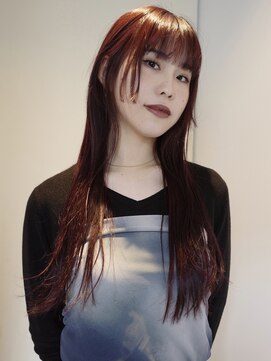 ニコフクオカヘアーメイク(NIKO Fukuoka Hair Make) [NIKO]ワインレッド/ボルドー/姫カット