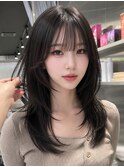 ♪韓国レイヤー/レイヤーカット/くびれレイヤ/顔まわりレイヤー