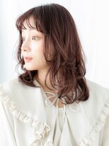 ドクターズ サロン ラブ(Dr's Salon LAB) シースルーバング暗髪ふわパーマミディアムm古河10代20代30代