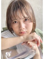 エンクス(enx)&nbsp;ナチュラルショートボブ×ハイライトカラー