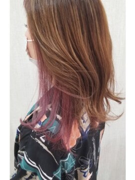 アルーシェ 心斎橋(Alushe) インナーカラー☆ピンクパープル