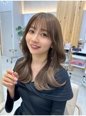 大人可愛い韓国ヘア くびれヘア レイヤーカット シースルー