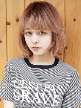 ブゾン(buZon) 【buZon ブゾン】ピンクベージュ×レイヤーボブ