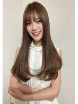 ドロシー 郡山桑野店(Dorothy)&nbsp;ベージュグレー黒髪レイヤーくびれヘア小顔10代20代30代40代