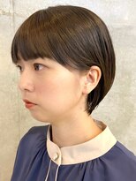 セル(CELL)&nbsp;丸みボブ　ワイドバング　マロンブラウン　髪質改善　佐世保