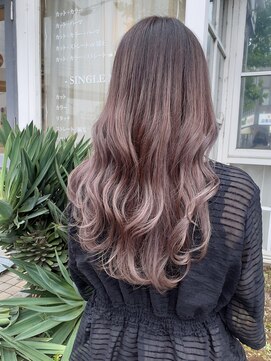 ラボヌールヘアーグレース 門前仲町店(La Bonheur hair grace) グラデーションカラー/スモーキーパープル/ロングレイヤー