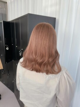 シーン 原宿(scene) ミルクティーベージュ/ブリーチ1回/韓国風ウェーブ