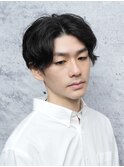 メンズナチュラルセンターパート<理容室><MEN'S/中野/バーバー>