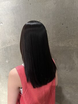 エノア 青山(ENORE) 弱酸性だから同時可能！ウル艶縮毛矯正+アッシュカラー！(飯田)