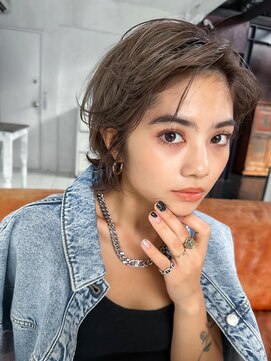 ロンド エスポワール 錦糸町(Lond espoir) 武井デザインカラーオリーブベージュウェットヘアレイヤカット