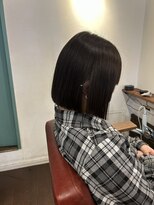 モップス 金沢文庫店(MOPS)&nbsp;ボブ×ストレートパーマ【ブリーチ／髪質改善／ダブルカラー】