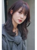 ラベンダーピンク　顔まわりレイヤー