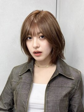 オニキス(ONYX) e79韓国レイヤーボブブリーチなしダブルカラーココアブラウン