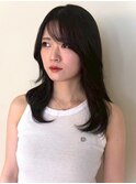 顔周りカット 髪質改善トリートメント ダークカラー 艶髪 20代