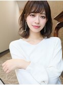 顔まわりの似合わせ小顔カット×季節のカラーラテブラウン