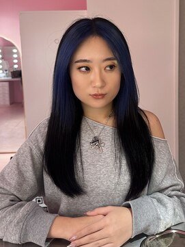 ダズリングディア(Dazzling Deer) ブルーブラック/ブルー/ペールブルー/ロング/レイヤーカット