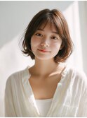 黒髪/クラゲヘアー/オリーブグレー/小顔/ココアベージュ