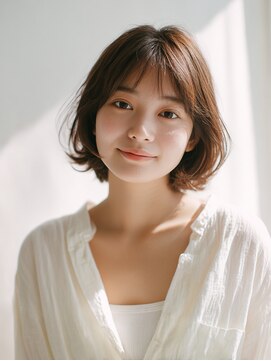 ニスル センター南店(NISURU） 黒髪/クラゲヘアー/オリーブグレー/小顔/ココアベージュ