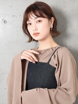 ニューヨークニューヨーク イオンスタイル東淀川店(NYNY)&nbsp;外ハネくびれレイヤー耳かけオン眉ボブ【淡路/上新庄】